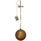 Star Trading Batterijgevoede kerstlamp 'Bliss' met kerstbal, 20 dauwdruppel-LED's, timer, goud, Ø 20 cm