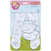 Heless Poppenmaillot En Sokken Polyester Wit/zilver 28-35 Cm
