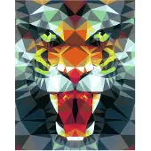 Ravensburger Polygon Tijger - Schilderen op nummer voor volwassenen