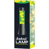 I-Total Lavalamp - Lava Lamp - Sfeerlamp - 30x9 cm - Glas/Aluminium - 25W - Groen met witte Lava - Zwart - XL2458