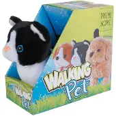 Van Manen Veenendaal Interactieve looppoes pluche zwart wit 15,5cm speelgoed kat.