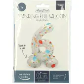 Folat Staande folieballon joyful party cijfer 6 -72cm