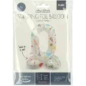 Folat Staande folieballon joyful party cijfer 0 -72cm