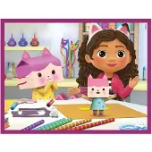 Clementoni - 12 Blokken Puzzel - Gabby's Dollhouse - 6 afbeeldingen - Vanaf 3 jaar