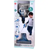 Playgo Play speelgoedstofzuiger draadloos grijs blauw met licht en geluid 6-delig.