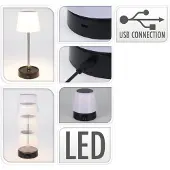 Ambiance LED-tafellamp, wit, draadloos, hoogte verstelbaar van 11 tot 29,5 cm