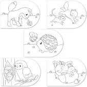 Little Dutch Verf- en knutselboek - Forest Friends - Met kwast en 4 kleuren verf - Peuter kleuter speelgoed - Knutselen - Speelgoed kinderen - Voor meisjes en jongens - Vanaf 3 jaar