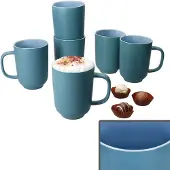 Ritzenhoff & Breker Set van 6 Jasper oceaan blauwe aardewerk koffiemokken - 414271