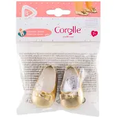 Corolle babypop gouden ballerina schoenen - poppenaccessoire 36cm.