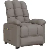 vidaXL Massagestoel stof taupe