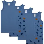 Sanetta Onderhemd marine / donkerblauw / karamel