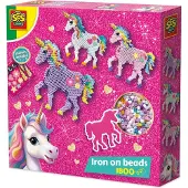 SES Creative Unicorn Strijkkralen met Eenhoorn Legbord - 1800 Stuks - Voor Meisjes vanaf 5 Jaar - Knutselen - Schoencadeautjes Sinterklaas