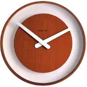 Nextime wandklok Wood Loop hout - Kleur - Mahonie