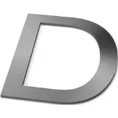Geroba Letter D Model: Huisletter RVS
