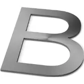 Geroba Letter B Model: Huisletter RVS
