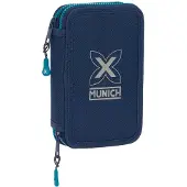 Safta Dubbele pennentas Nautic, marineblauw, 12,5 x 19,5 x 4 cm, 28 stuks