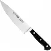 Eikaso Solingen Koksmes 16 cm met Stijf Lemmet - Zwart Ergonomisch Handvat