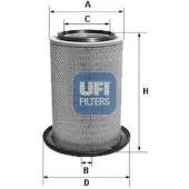 Ufi 27.538.00 Luchtfilter
