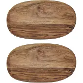 House Doctor Wood dienblad 19x33 cm 2-pack Natuur