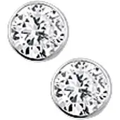 Trendjuwelier huiscollectie TFT Oorknoppen Zirkonia Zilver Gerhodineerd Glanzend