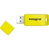 Integral Neon USB 2.0 stick, 16 GB, geel