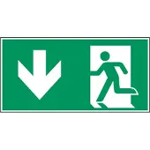 Allesveilig.nl Nooduitgang naar beneden pictogram