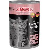 Amora Kattenvoer 6x400g - Zalm & Forel