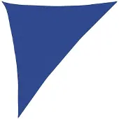 vidaXL Zonnezeil 160 g/m² driehoekig 3x4x5 m HDPE blauw