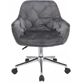 Jumi LARGO grijze fauteuil op zilveren voet