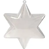 Creativ Company 52153, Kerstster, Kunststof, Transparant, 5 stuks, Blisterverpakking, 100 mm