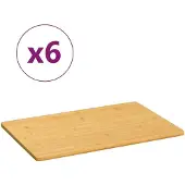 vidaXL Ontbijtborden 6 st 35x23x0,8 cm bamboe