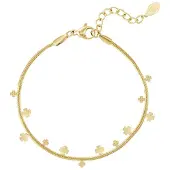 Yehwang Klaver party armband Goud