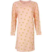 Temptation Dames Nachthemd - Hartjes Print - Roze - Maat L