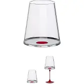 Trebonn Rode Wijnglas / Tumbler SplitGlass Rood 450 ml (Set van 2)