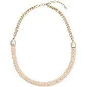 Behave – Ketting met glaskralen – Goudkleur chique look 51 cm