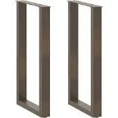vidaXL Bartafelpoten 2 st U-vormig 50x(90-91) cm staal naturel
