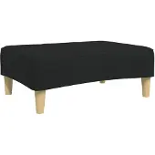 vidaXL Voetenbank 77x55x31 cm stof zwart