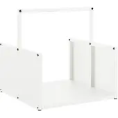 vidaXL Brandhoutrek 40x40x40 cm koudgewalst staal wit