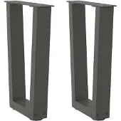 vidaXL Salontafelpoten 2 st V-vormig 28x(42-43,3) cm staal antraciet