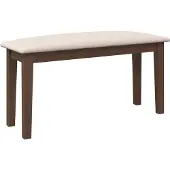 vidaXL Bank 90 cm massief hout rubber bruin