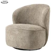 Tower Living Draaifauteuil Belvi - Beige Stof - 79x76x81cm