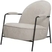 Tower Living Fauteuil Amelia - Beige Stof - Met Armleuning - 82x73x77cm