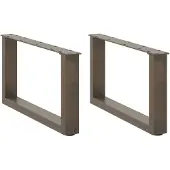 vidaXL Salontafelpoten 2 st U-vormig 70x(30-31) cm staal naturel