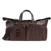 Piquadro Harper Weekender reistas leer 52 cm bruin