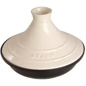 Staub Tajine 20 cm - zwart-crème