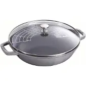 Staub gietijzeren wokpan - 30 cm, grafiet/grijs