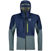 Ortovox - Ski jassen - Mesola Jacket M Deep Ocean voor Heren van Wol - Maat L - Blauw