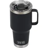 Yeti Rambler Travel Mug 30oz Stronghold Lid, Black, thermos reismok met deksel, 887 ml