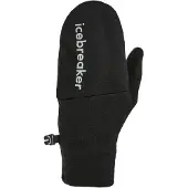 Icebreaker - Merino 200 Oasis Convertible Mittens - Handschoenen XS, zwart
