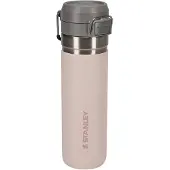 Stanley Quick Flip Roestvrijstalen Waterfles 0.71L - Houdt 12 Uur Koud - Lekvrije Drinkfles - Thermosfles - BPA-Vrij - Geschikt Voor Auto Bekerhouder - Vaatwasmachinebestendig - Rose Quartz